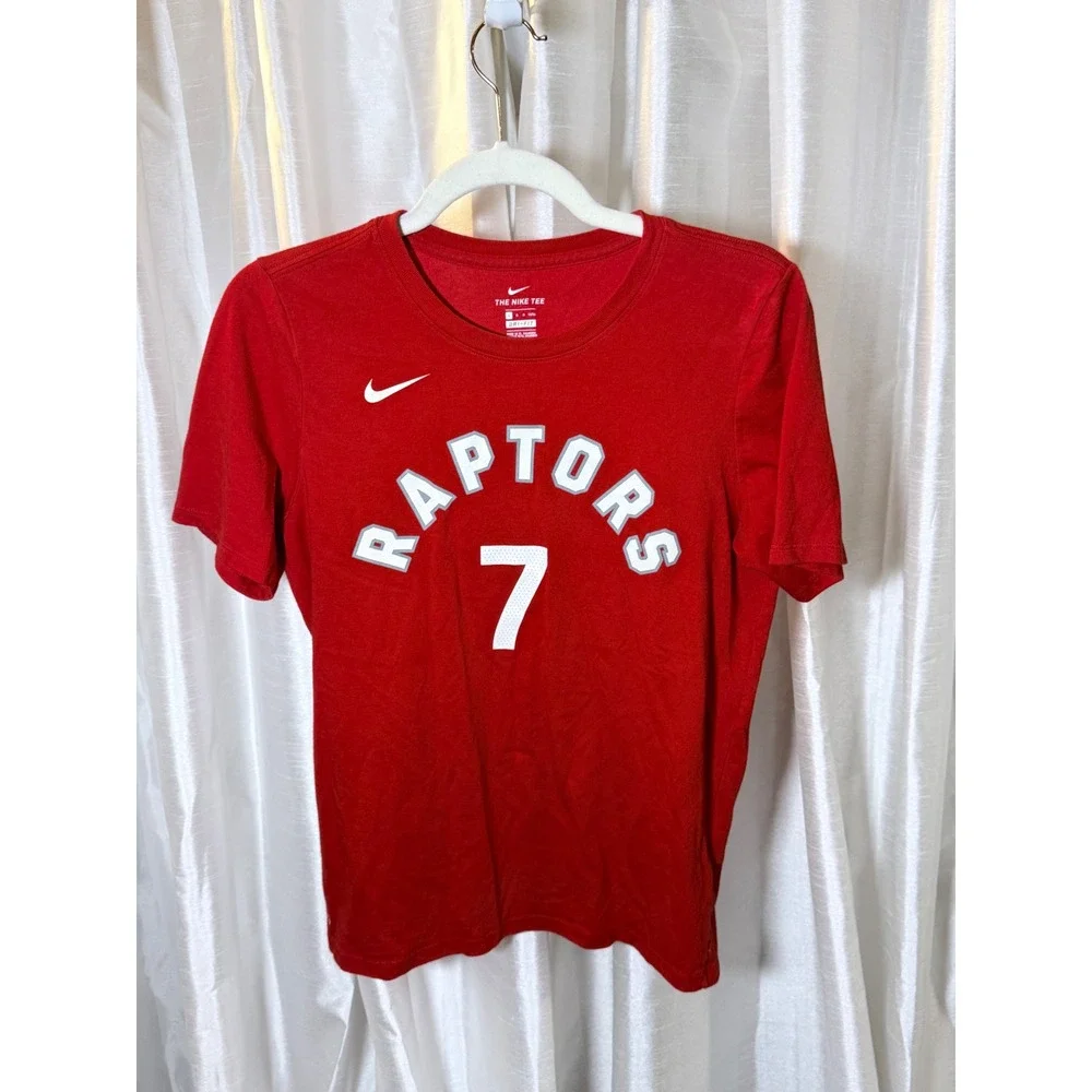 Nike T-Shirt Youth Large Red Excellent Kyle Lowry Toronto Raptors 7 Dri-FIT